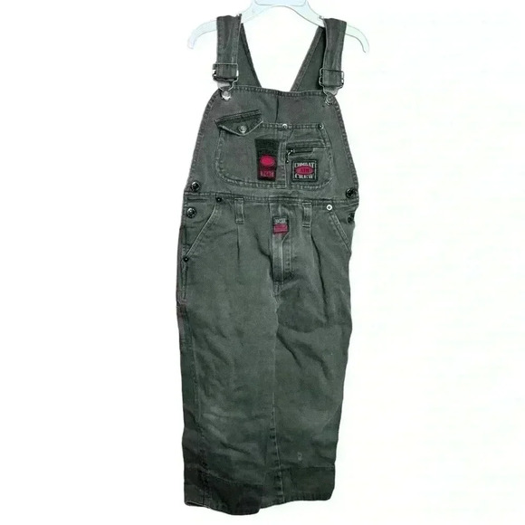 Electric Kids Other - VTG Electric Kids 90s Kids Size 5 Overalls Army Green Combat Crew 100% Cotton